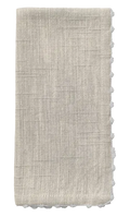 Natural Knotted Edge Linen Napkin Set (2)