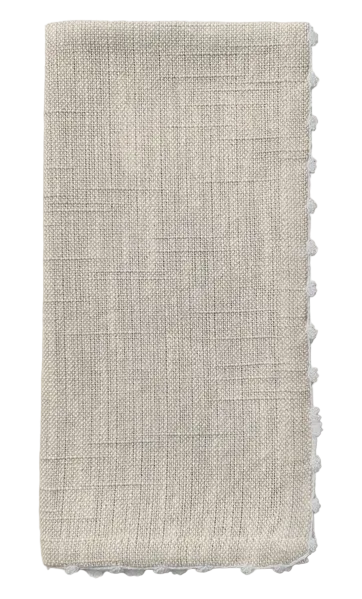 Natural Knotted Edge Linen Napkin Set (2)